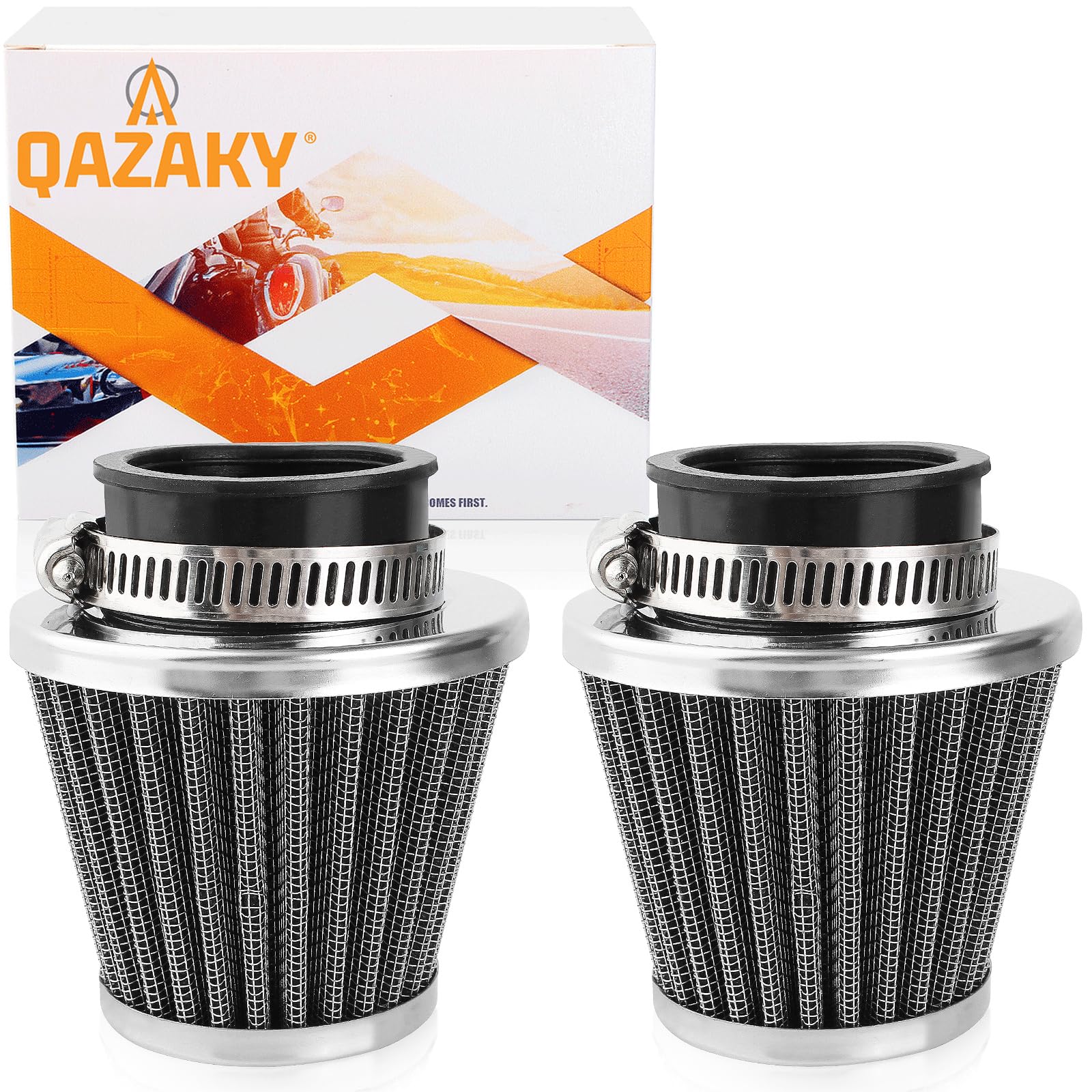 

QAZAKY 2pcs Air Filter for 57mm 58mm 59mm 60mm 50cc-90cc 110cc 125cc 150cc