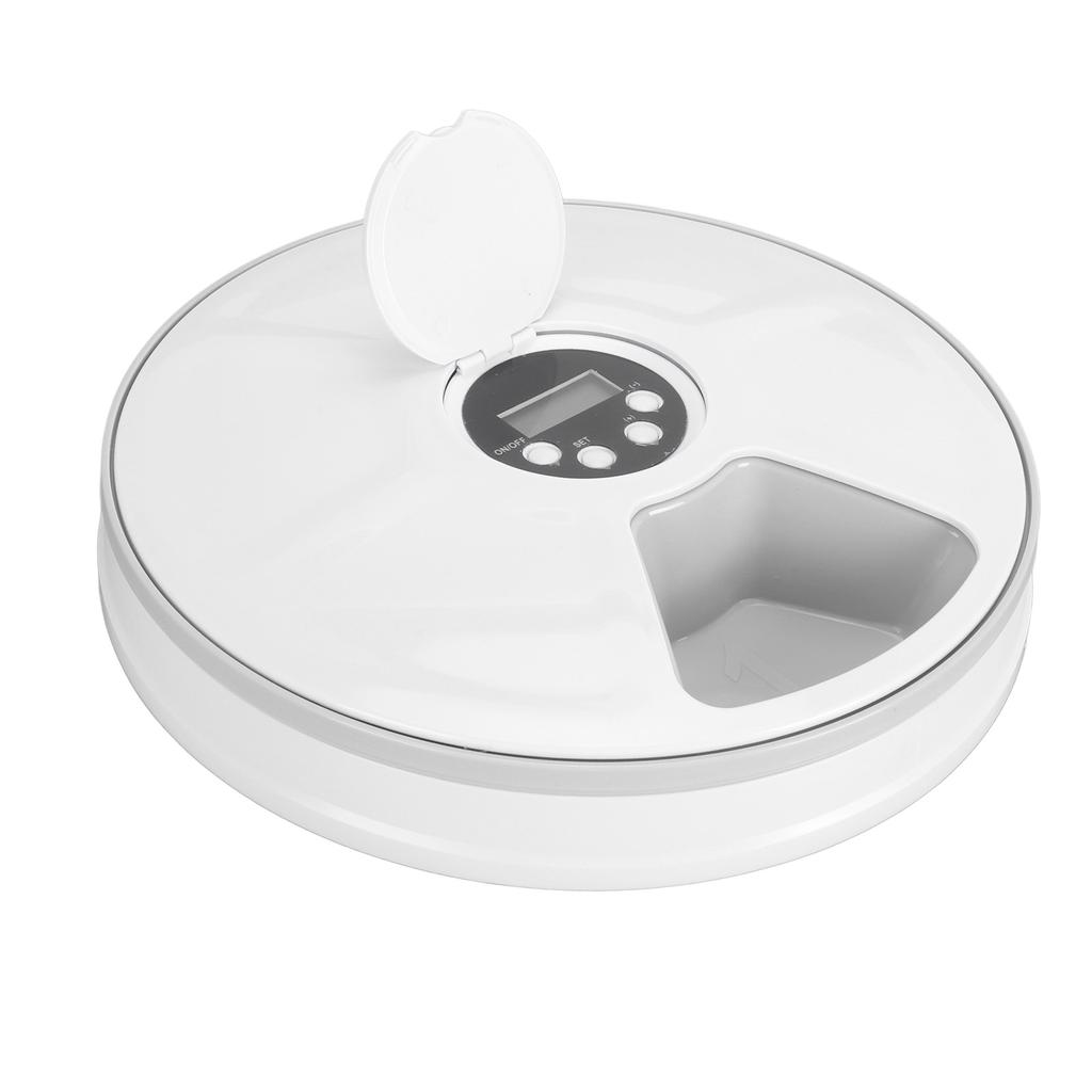 Automatic Pet Feeder Smart Easy To Use Round Dog Cat Timed Dry Food Dispenser with Portion Control