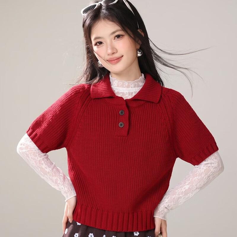 ZOSOUL Women's Long-Sleeve Knit Polo Pullover