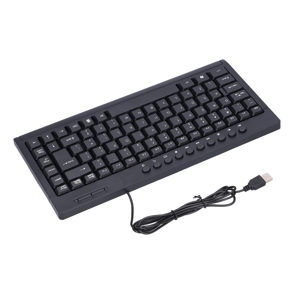 87 Keys Mini Keyboard Ultra-Thin Mechanical Keyboard Small Size Wired Keyboard  Home Office