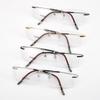 Trendy Titanium Rimless Reading Glasses Clear Lightweight Optical Eyeglass Frame for Women Men