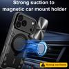 For iPhone 17 Pro Max Case TPU + PC Phone Cover with Kickstand , Slide Lens Window