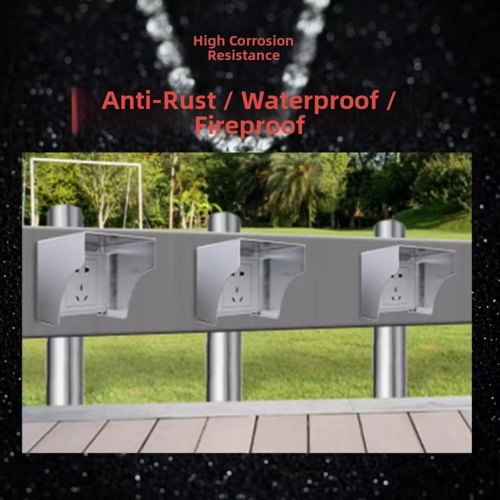 12,5-50cm Délka Zvonková Dešťová Krytka Nerezová Ocel Venkovní Spínač Ochrana Vnější Zásuvka