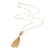 Versatile Sweater Chain: Irregular Geometric Tassel Necklace with Inlaid Rhinestones for Women