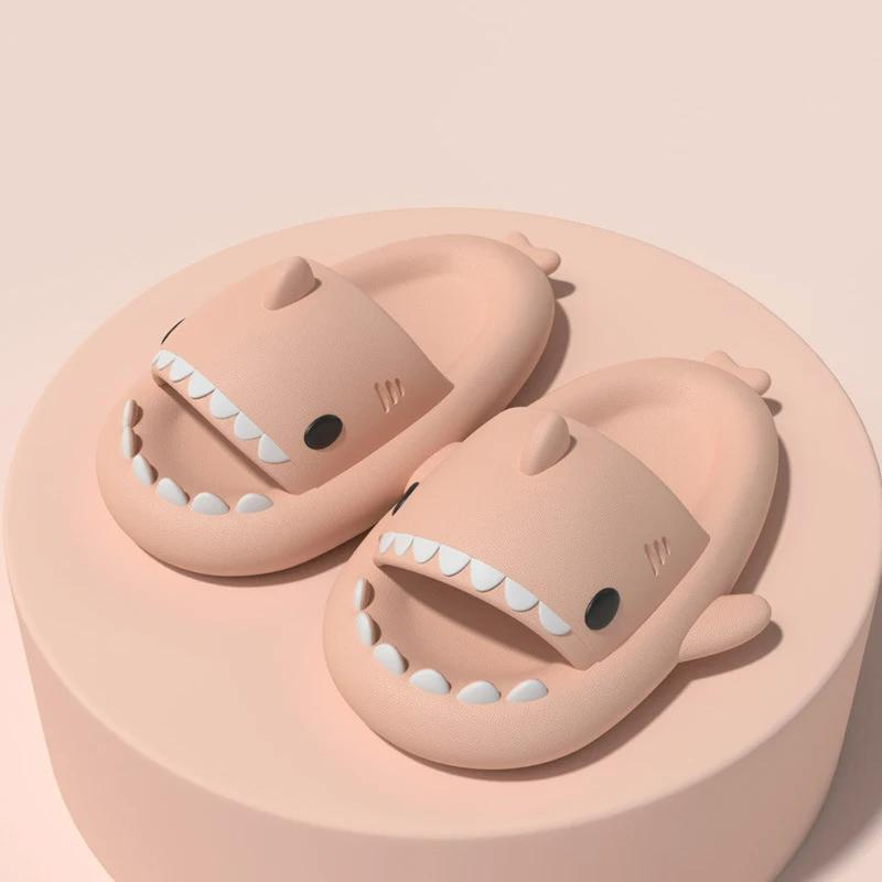 Fashion Crestar Kids Shark Slippers Summer Fashion Children Cute Cartoon Slippers Boys Girls Soft Sandal Outdoor Non-slip Beach Slides