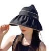 UV-protective open-top hat for women, Korean style, with large brim that makes the face appear smaller, sun hat for outdoor activities, beach,