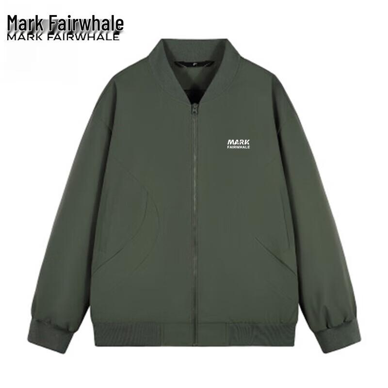 Mark Fairwhale Men's Casual Baseball Collar Flight Jacket
