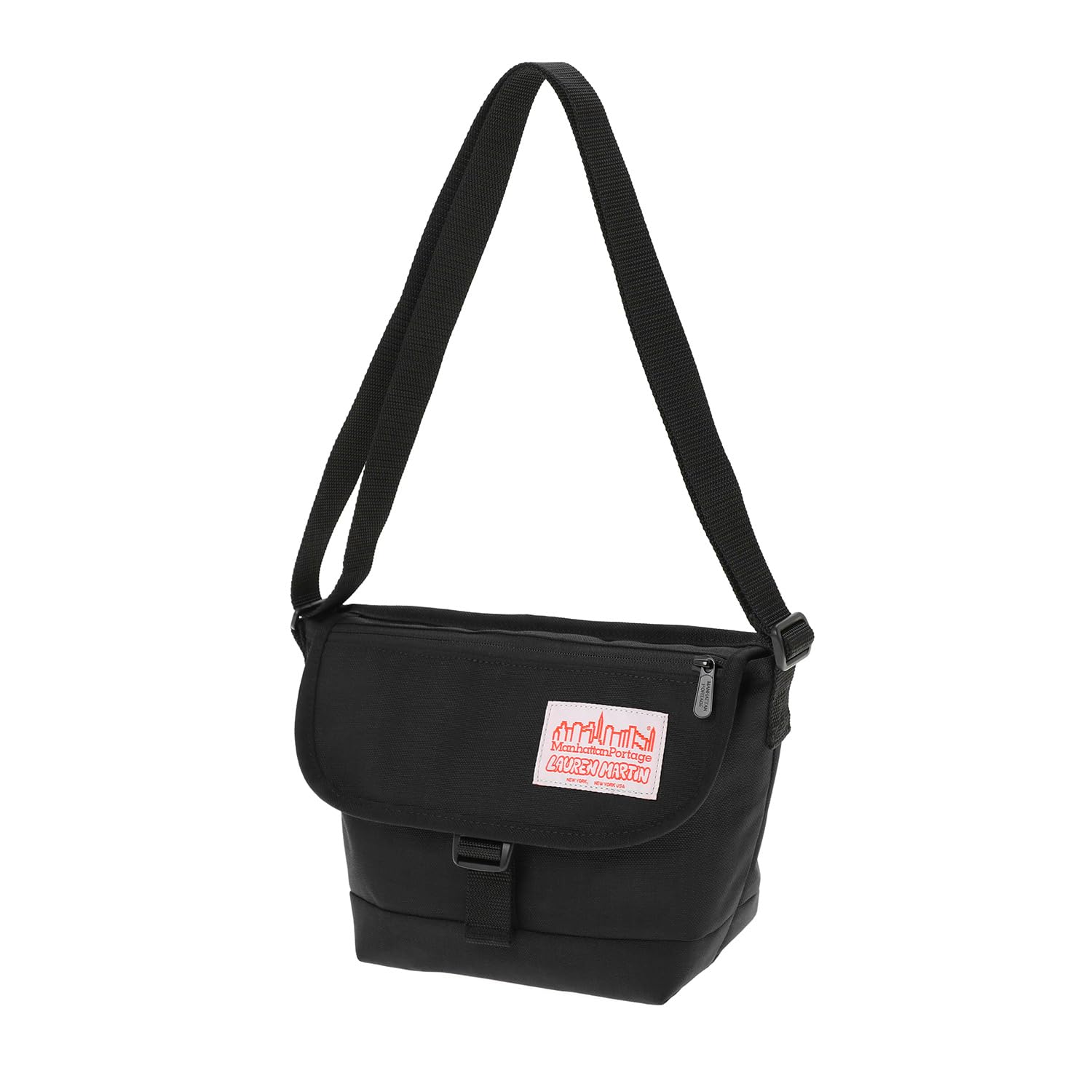 

Genuine Messenger Bag MP1603FZPLVLLAUREN Nylon Messenger Bag Flap Zipper Pocket Vinyl Lining Lauren Martin Black [Manhattan Portage] [Official] чорний