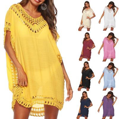 Women Chiffon Tops Suit Bikini Swimwear Beach Smock  Summer Fashion Dress