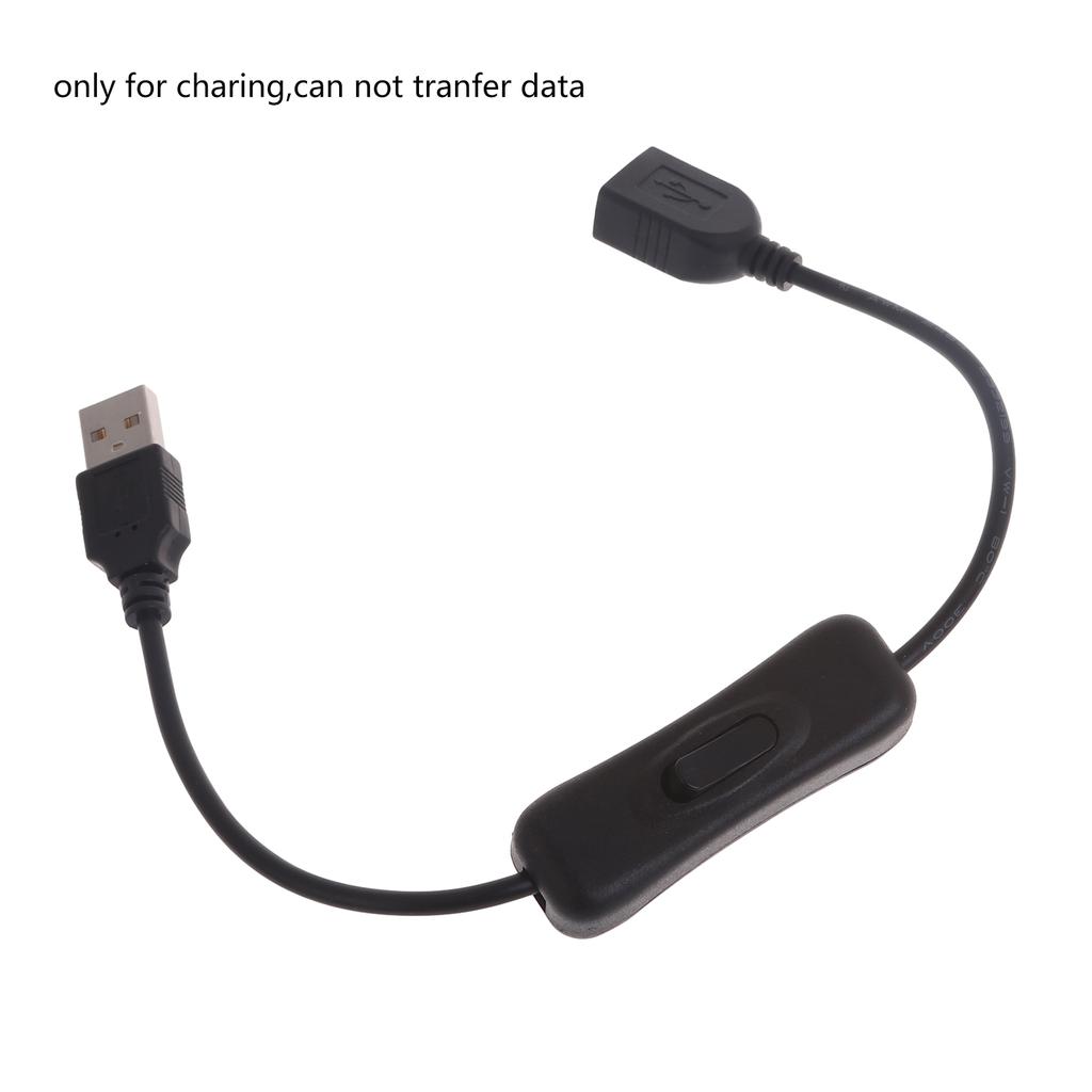 USB Cable with Switches, 1-Pack USB Male to Female Extension Cord Inlines Rockeres On/Off Switches for Driving Recordering