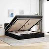 VidaXL Cadre de lit ottoman avec matelas noir 180x200 cm velours, cadre de lit, cadre de lit rembourré, cadre de lit ottoman 3311719