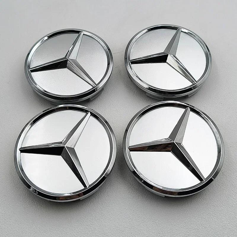 Para Mercedes Benz 4 peças 60mm Calotas Centrais de Roda para Jantes de Carro Para Mercedes Benz A B C E S CLA CLS GLK ML GLA GLB GLC GLE Acessórios DP1