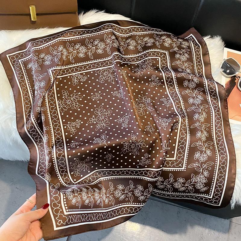1 szt. Kwadratowy szalik 70 cm w wzór paisley w stylu bohemskim dla kobiet, odpowiedni do codziennej mody, na wyjścia na miasto, w tym szaliki, opaski na głowę