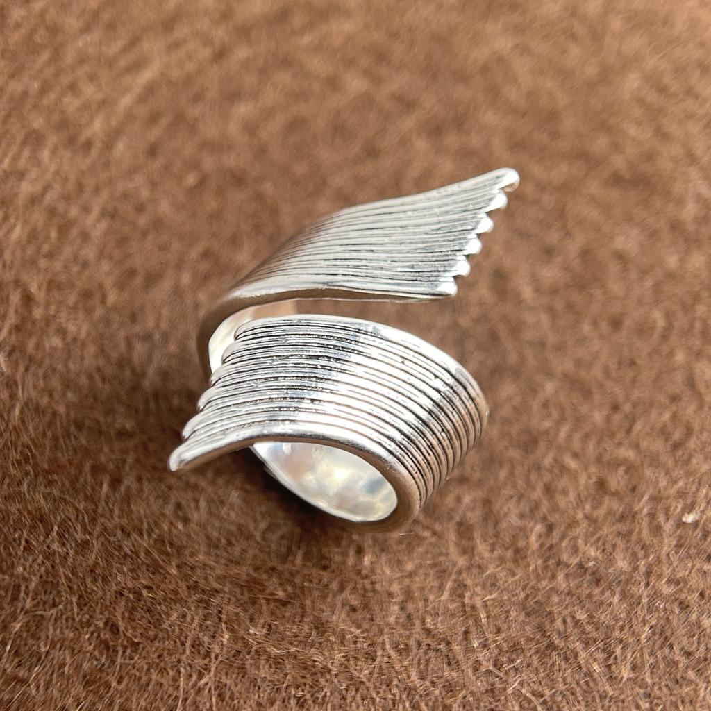 Xiaomi 925 Sterling Silver Rings For Women Geometric Fine Jewelry Finger Adjustable Retro Leaf Stone Ring For Party Birthday Gift