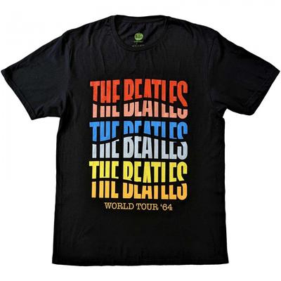 The Beatles Unisex-Erwachsene World Tour 64 Wave Baumwoll-T-Shirt