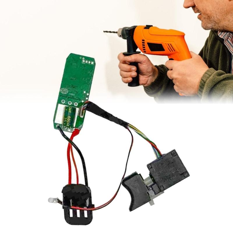 Metal Plastic Construction Brushless Control Board Switches Assembly for 16.8V Lithium Drills Three Pin Interface Design