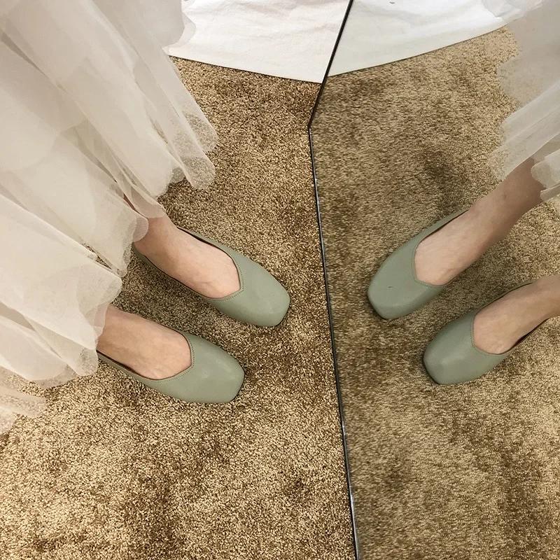 Doudou Single Shoes for Women Summer New Style Casual Versatile Flat Shallow Mouth One Leg Fairy Gentle Casual Flat Shoes