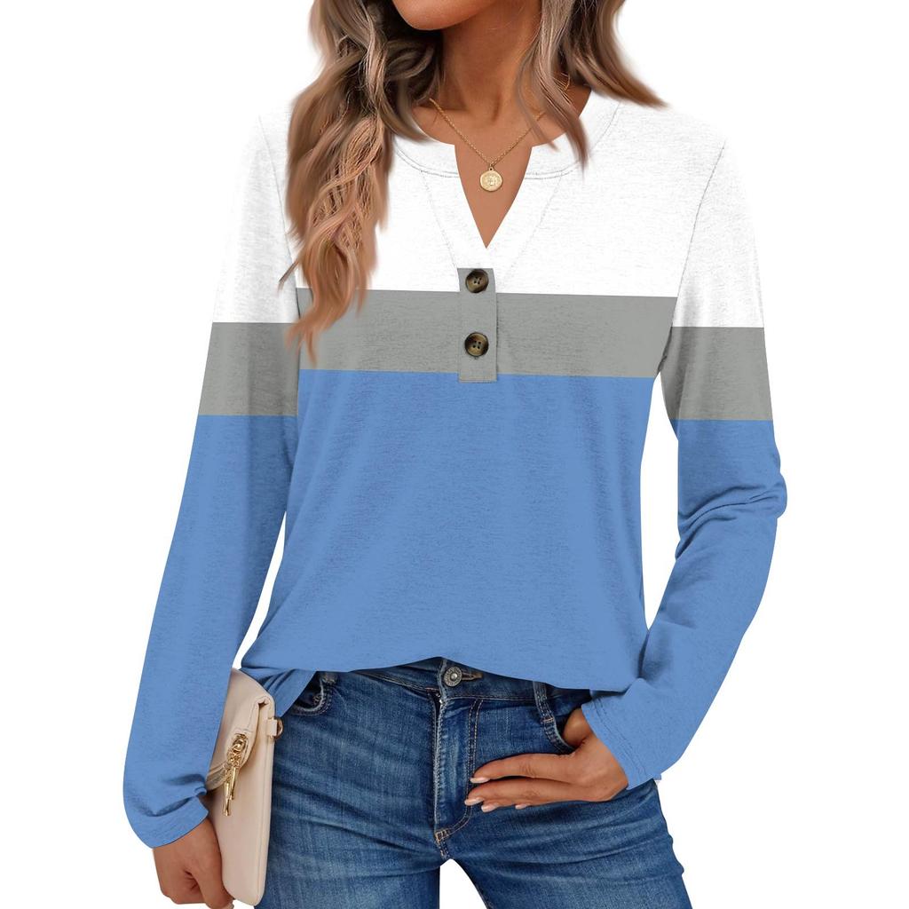 Women's Color Long Sleeve Shirts Elegant Casual Tops Trendy Shirts Tops