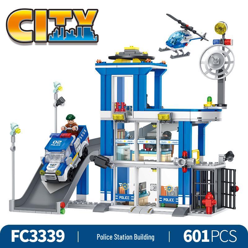 Fang Cheng Fire Station Building Blocks: Children s Educational Fire Truck Toy Puzzle & Gift
