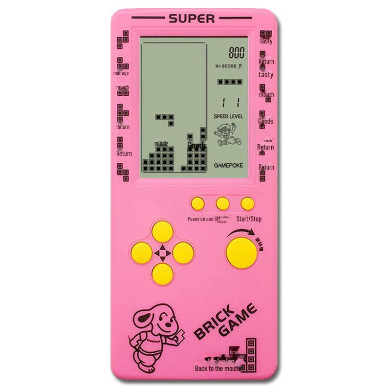 "4,1-Zoll Großbildschirm Retro Tetris Spielkonsole - Wiederaufladbares Klassisches Kinderspielzeug"