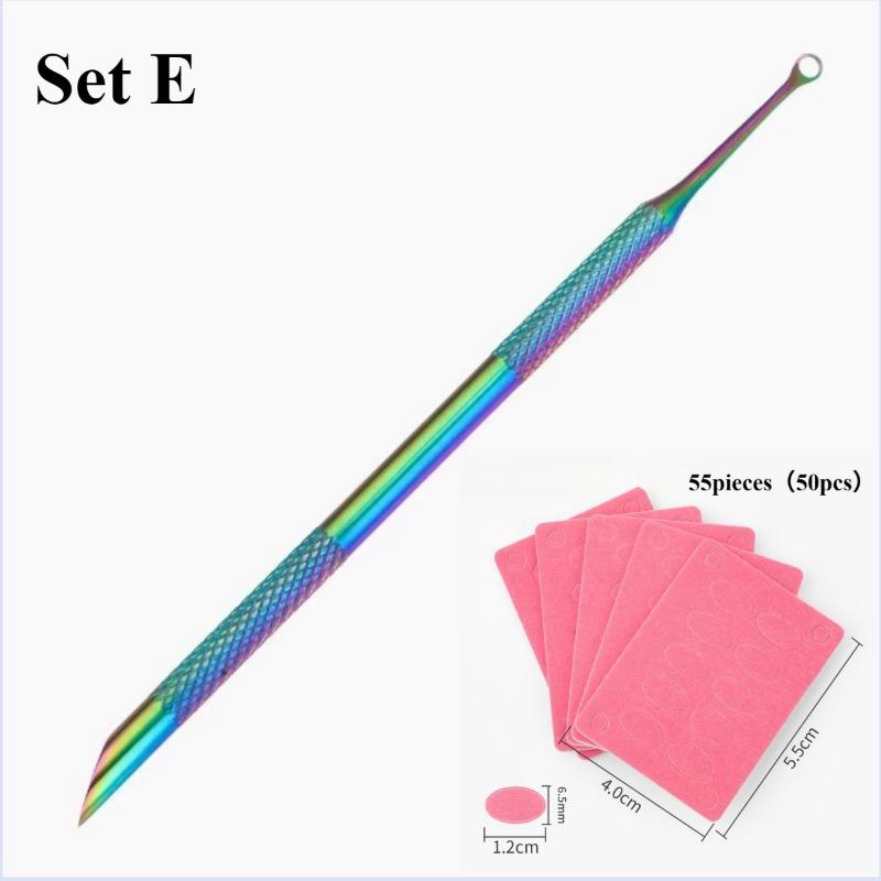 

Новый двухсторонний инструмент для ногтей из нержавеющей стали с круглой скошенной головкой, для удаления кутикулы, маникюрные палочки, инструмент для дизайна ногтей