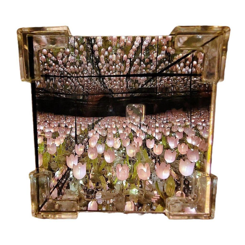 Handmade DIY Tulip Night Light 3D Magic Mirror – Perfect Birthday Gift for Couples or Friends