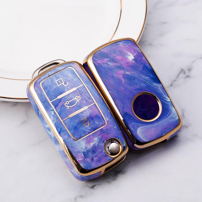 Volkswagen Schlüsselhülle für Tayron X, T-Roc, Bora, Sagitar, Golf 7, New Magotan B8CC, Passat