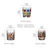 1pc Italian Stained Glass Embossed Color Drinking Cup Coffee Mug Sparkling Glitter Whiskey Glass For Various Drinks And Wine