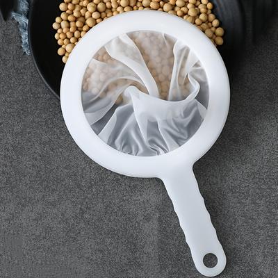 1pc Ultra-fine Mesh Strainer Kitchen Nylon Mesh Filter Spoon For Suitable For Soy Milk Coffee Milk Yogurt, 100/200/400 Mesh