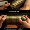 Vintage zylindrische Passwortschloss-Aufbewahrungsbox, DIY-Perlenorganizer, Retro-Schmuckkästchen für Ring und Schlüssel, Mode-Geschenk für Festival
