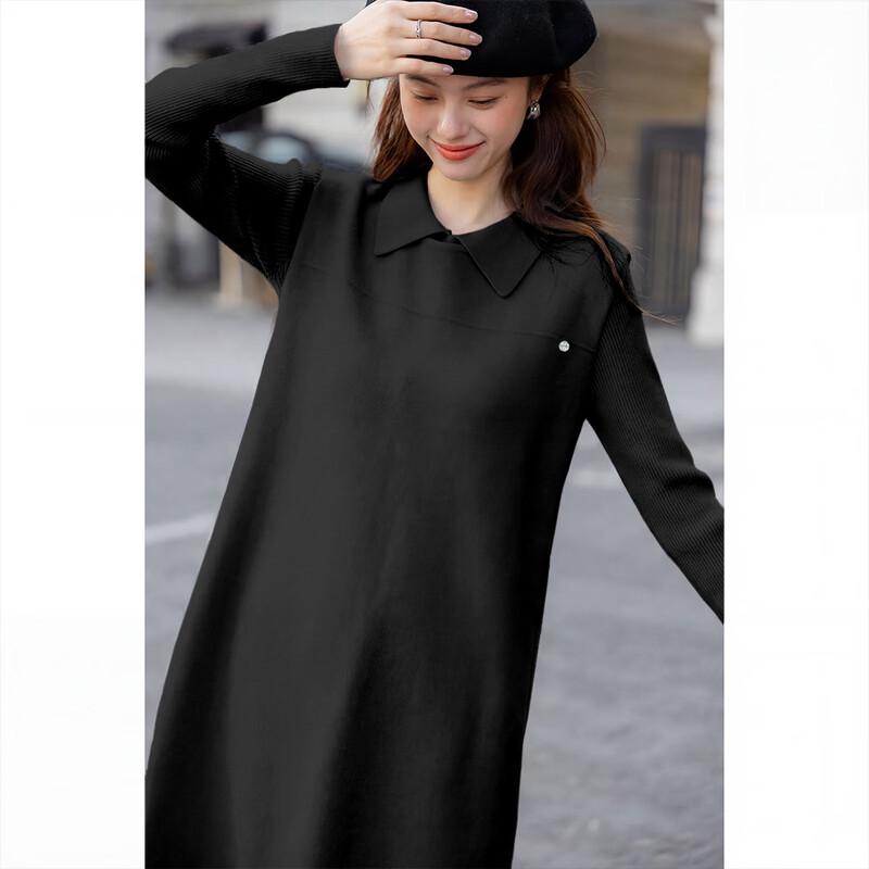 Chic Doll Collar Knitted Dress Set