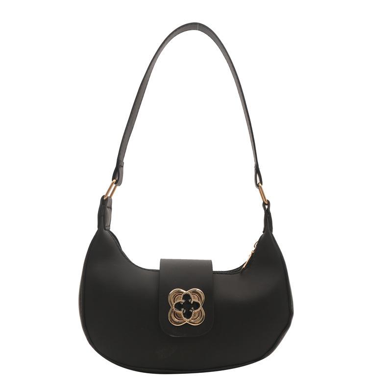 New Retro 2025 Bag Women's Fashion Versatile Texture Crescent Commuter Messenger Bag High-end Shoulder Armpit Bag