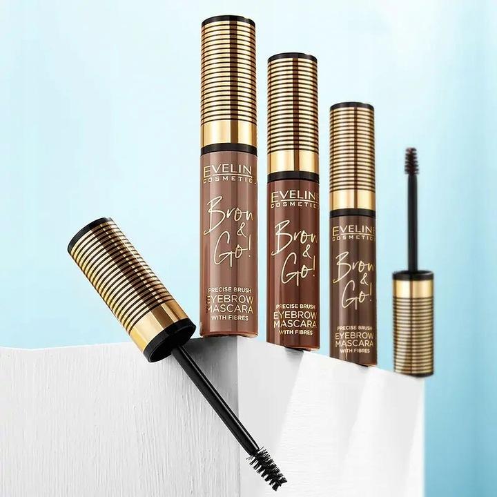 Eveline Mascara Do Brwi 02 Dark Brow And Go! Ze Szczoteczką