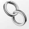 30-Piece Set Of Stainless Steel Flat High-Strength Improved Bait Flat Ring Small Double Ring Triple Hook Steel Ring Connector