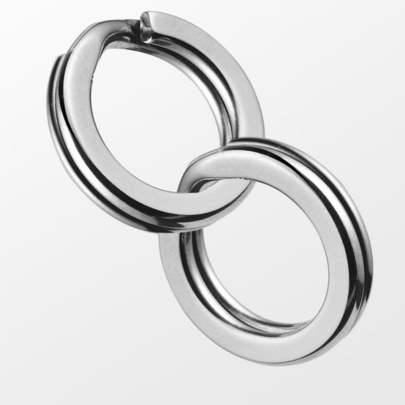30-Piece Set Of Stainless Steel Flat High-Strength Improved Bait Flat Ring Small Double Ring Triple Hook Steel Ring Connector