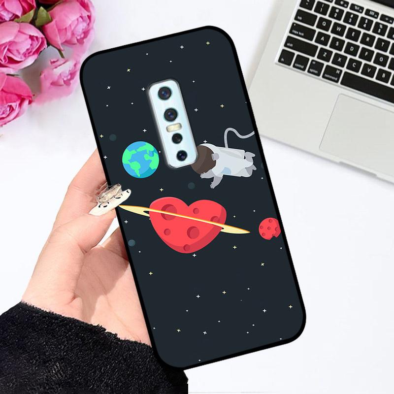 Cases For vivo V17 Pro Cute Astronaut Fashion Shockproof Soft Bumper For Vivo V17 Pro V17Pro 1909 1910 Coque V 17 Pro Capa