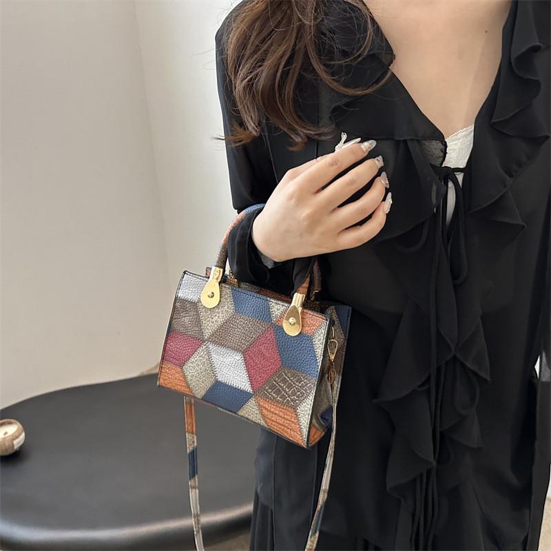 Trendy Street Style Pu Leather Handbag Large Capacity Square Crossbody Bag