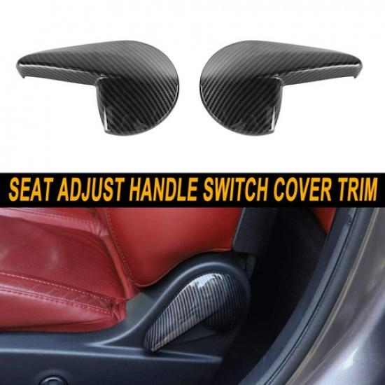 Carbon Fiber Seat Adjust Handle Switch Cover Trim For Dodge Challenger 2010-22