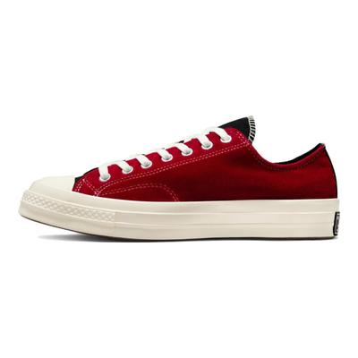 Beyond Retro X Chuck 70 Low Color Block - Velvet Unisex Sneakers Red Black Egret A03267C