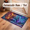 Tapis de sol en velours cristal Thème Cyberpunk Urbain Nom Personnalisé Texte Tapis Chaud Décoration de Maison