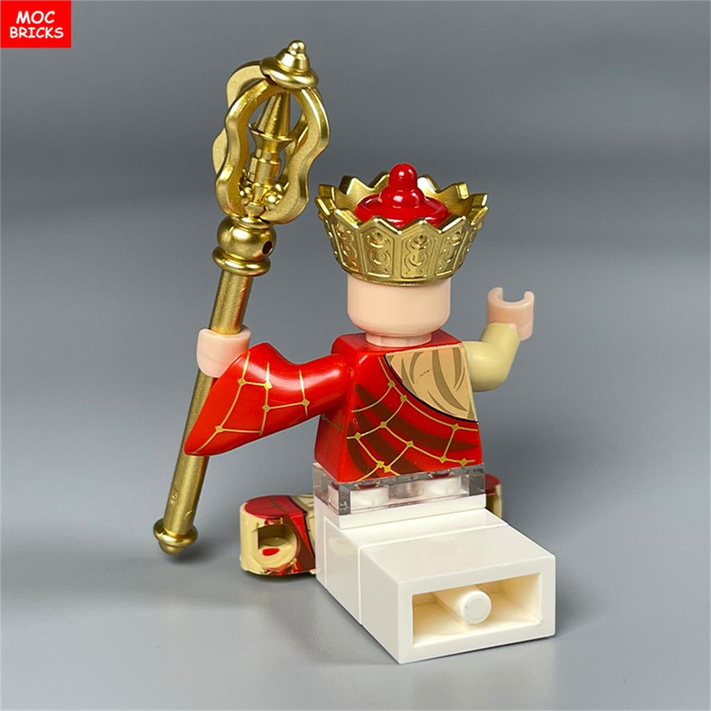 MOC Bausteine Buddhistische Serie Film Tempelszene Reise nach Westen Kultur Actionfigur Zubehör Bausteine Kinderspielzeug