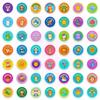 50 Cartoon Animal Reward Stickers Children'S Learning Encouragement Stickers Notebook Luggage Waterproof Decorative Stickers