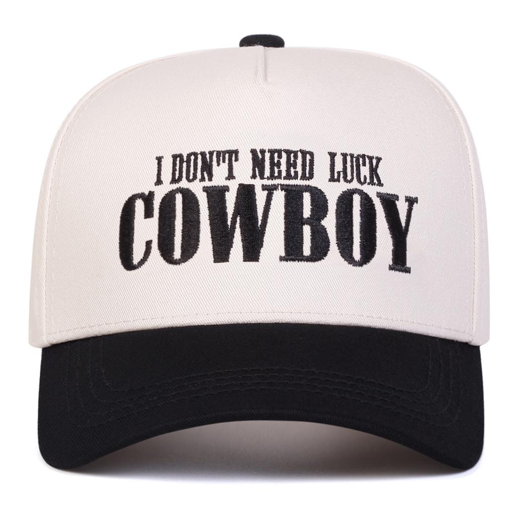 Unisex COWBOY Letter Embroidery Baseball Caps Adjustable Casual Hats Spring and Autumn Outdoor Sunscreen Hat