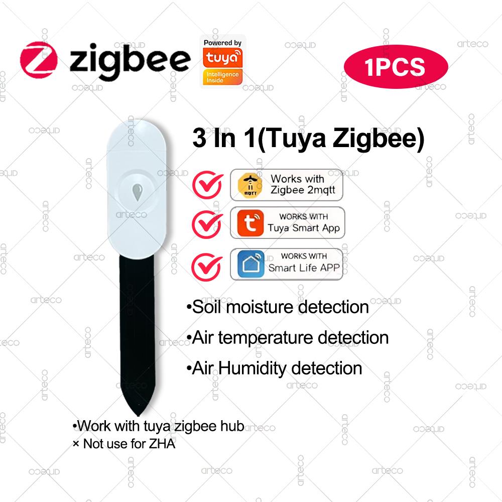 Smart Zigbee Soil Moisture Sensor Luminance Temperature Humidity Detection Soil Moisture Tester,For Tuya Home Assistant Z2MQTT