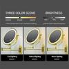 8 Inch Gold Wall Mounted Makeup LED Mirror 3X-10X Magnifying USB Charing Double Side Bathroom Smart 3 color Cosmetic Mirror