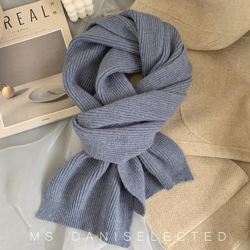 New Scarf for Women in Winter Versatile Soft and Warm Knitted Thickened Ins Student Couple Scarf Trendy