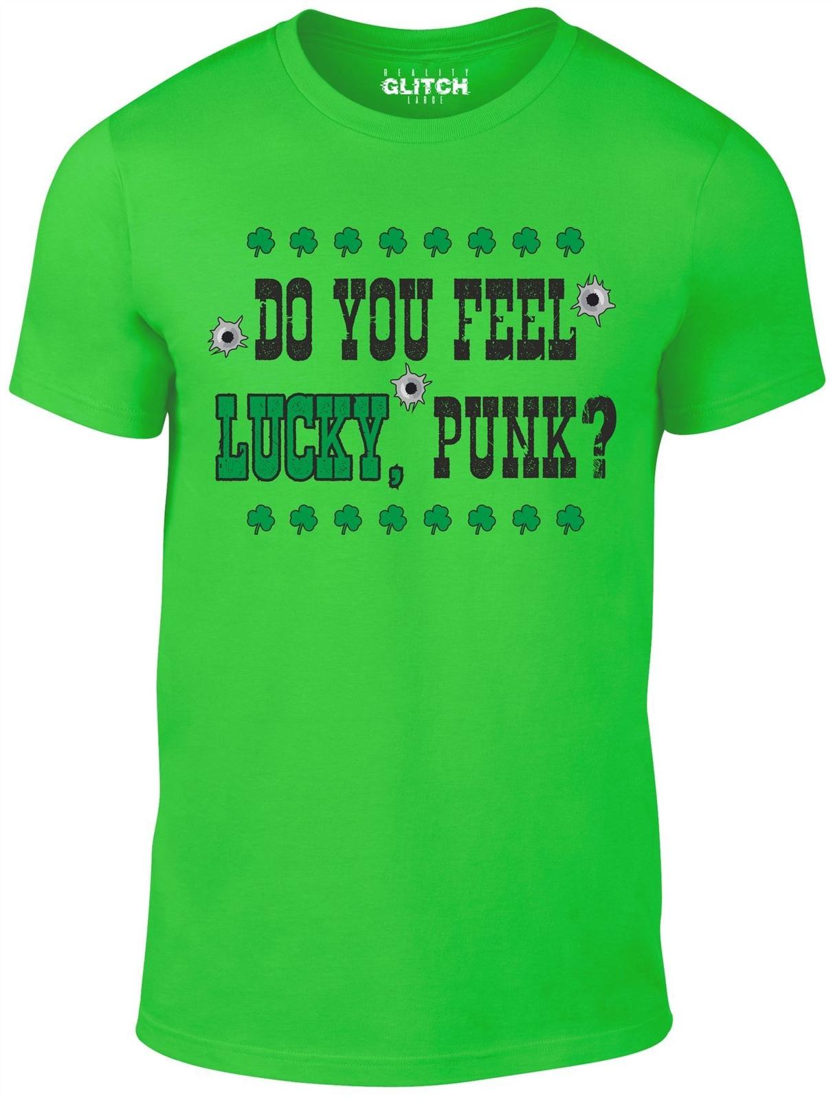 Do You Feel Lucky Punk? St Patrick s Day Mens T-Shirt Mens Womens Tees Top - Irish gift drinking joke S