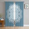 Bohemian Mandala Sheer Voile Vorhänge für Wohnzimmer Schlafzimmer Exotischer Stil Fenster Tüll Vorhänge Transparenter Chiffon Vorhang