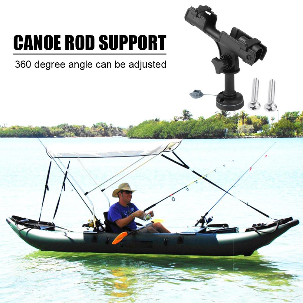 Adjustable Raft Rod Holder Pole Mount Fixed Bracket Fishing Tackle Tool Kayak Side Rail Installation Fishing Rod Holder