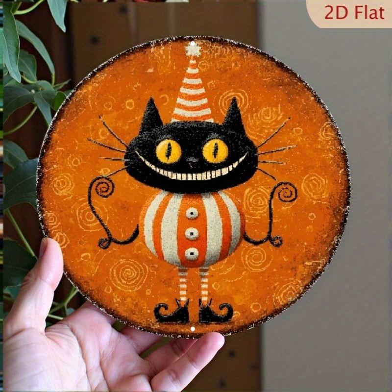 2D Flat Hanging Decorative Metal Sign Hand Painted Art